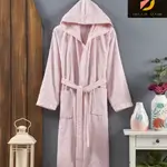 Unisex bathrobe with hood, belt and two pockets-Dream Room